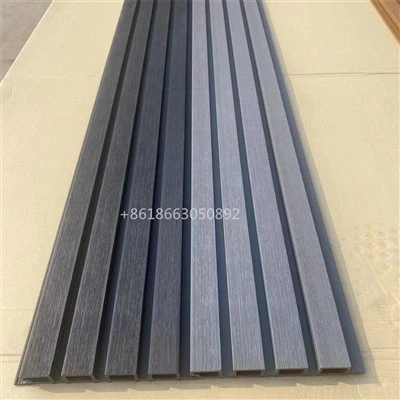 アンティークオークアウトドアWPCフルーテッドスラット壁パネル